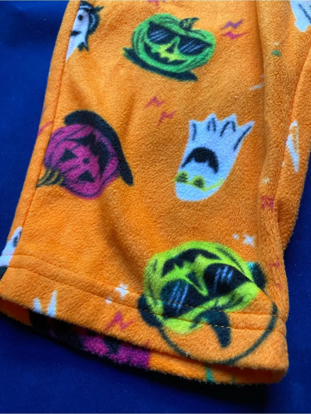 New Hyde & Eeks! Halloween Orange Ghost & Pumpkin Fleece Pajama Pants 18M